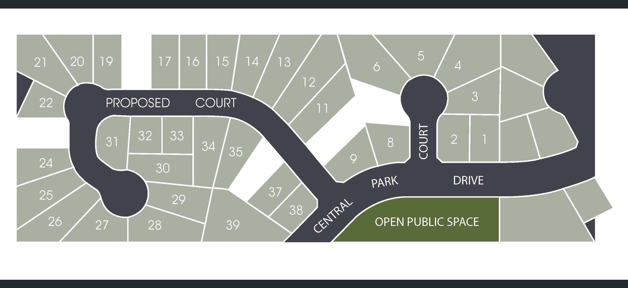 The Heartlands Stage 1 Site Plan showing 12 available lots
